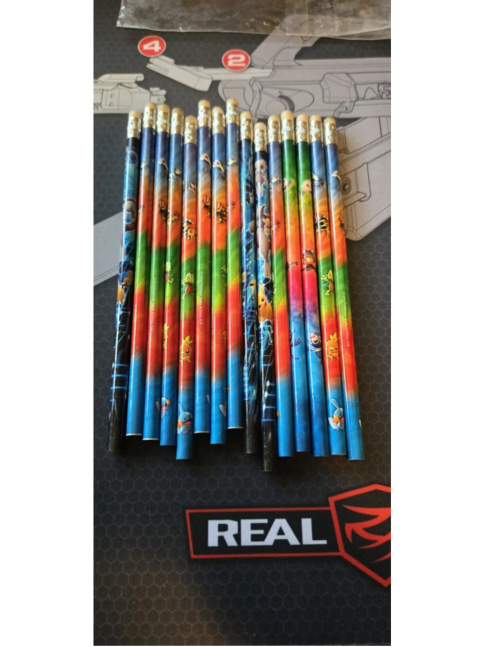 Lot Of 15 Pokemon Characters Pencils Pikachu Mewtwo